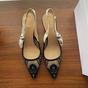 Dior Lace Slingbacks Size 38.5
